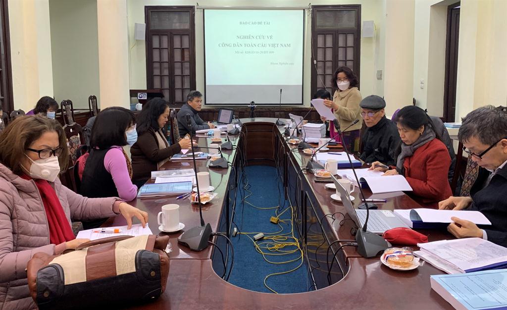 Nghiệm thu cơ sở đề tài KH&CN cấp Bộ “Nghiên cứu về công dân toàn cầu Việt Nam”